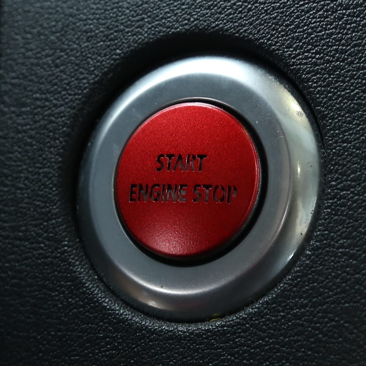 LLKUANG Red & Silver Engine Start Stop Push Button Switch Sticker Cover for LR4 Discovery 4 & Land Rover Range Rover Sport 2010-2013 Aluminum Alloy Car Accessory (Red)