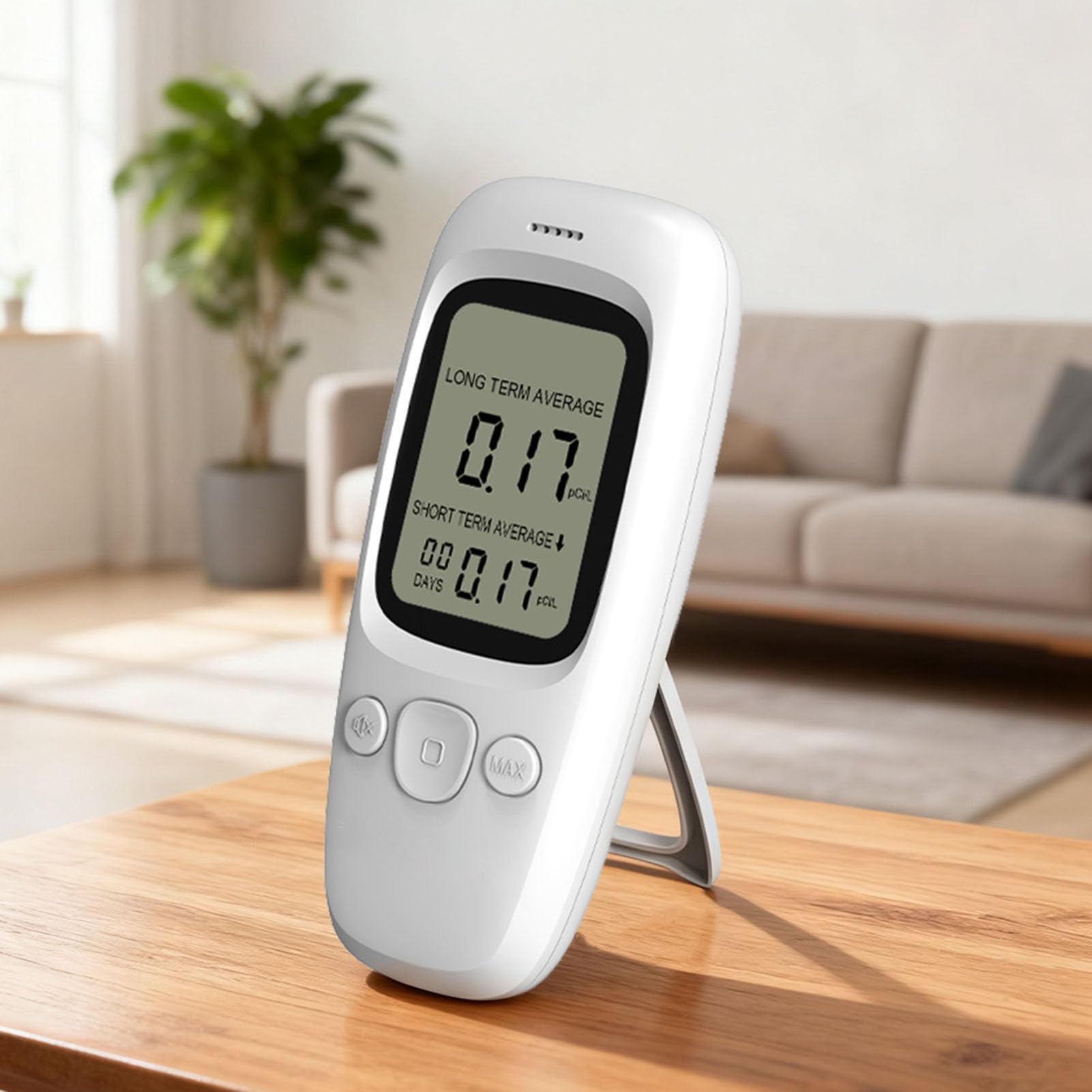 Monitor Digitale per Rilevatore di Radon Portatile con Display LCD per Uso Domestico a Lungo Termine Alimentato a Batteria
