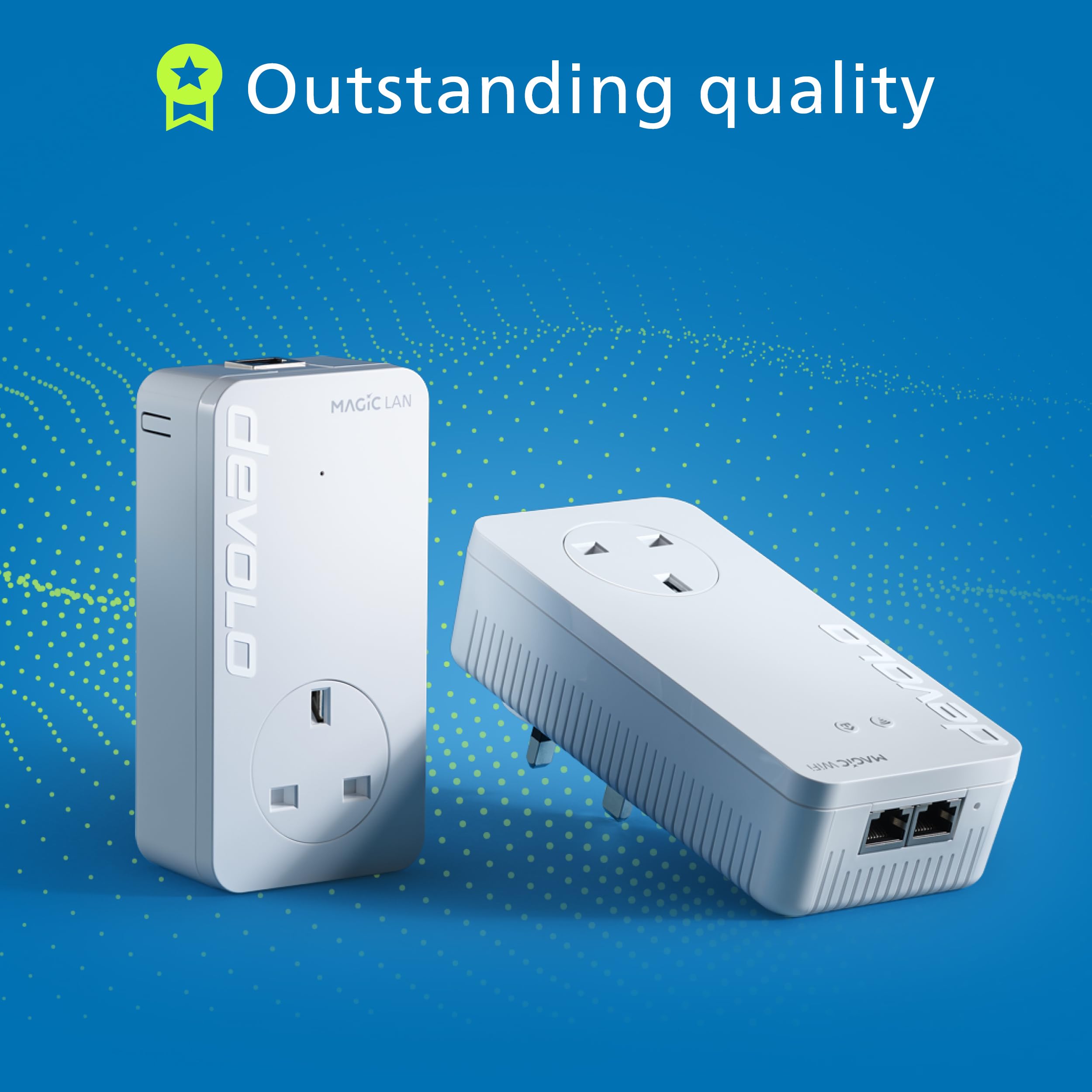 devolo Magic 2 WiFi 6 next Starter Kit, Wi-Fi Powerline adapter, up to 3,000 Mbps via Wi-Fi 6, Mesh Wi-Fi, 2x Gigabit Ethernet port, white — view 6