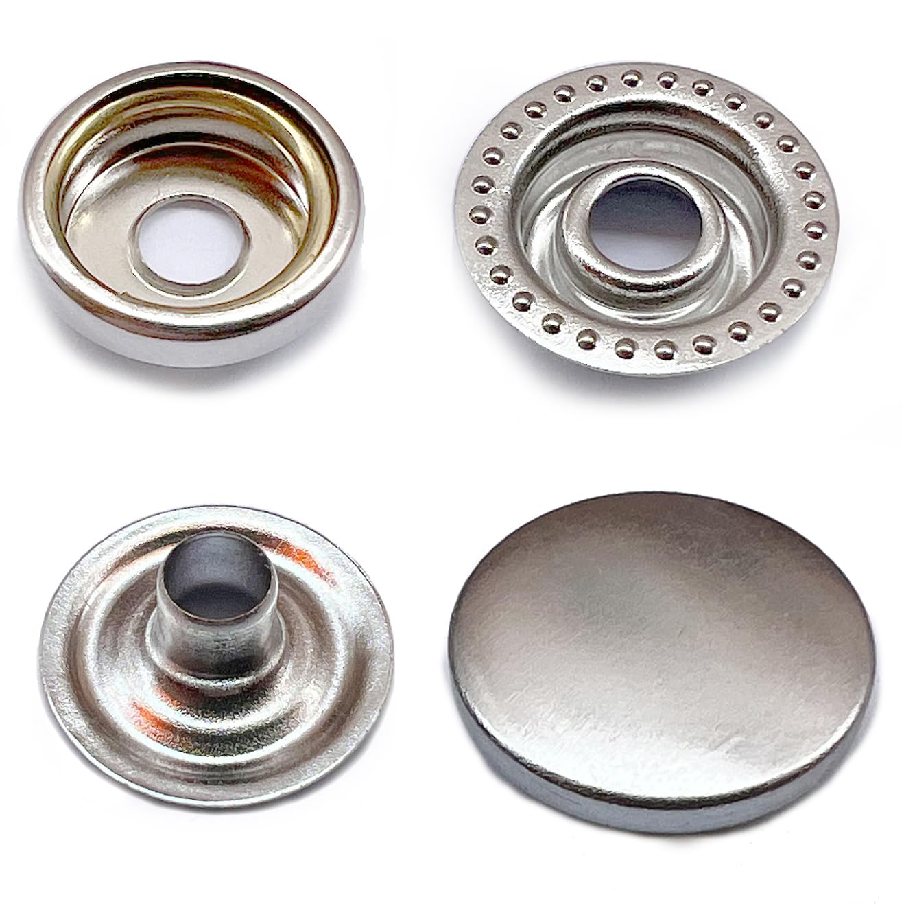 15 Mm Boutons Pression Métal Avec Pince - 30 Sets Pour Cuir Vêtements Sacs Bricolage