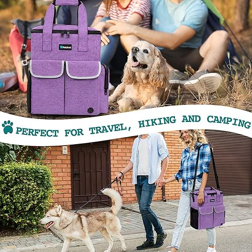 Miniatura 27 de PetAmi Dog Travel Bag Pet Supplies Accessories Organizer for Traveling, Camping, Weekend; Cat Pet Travel Bag Kit Includes 2 Food Storage Containers