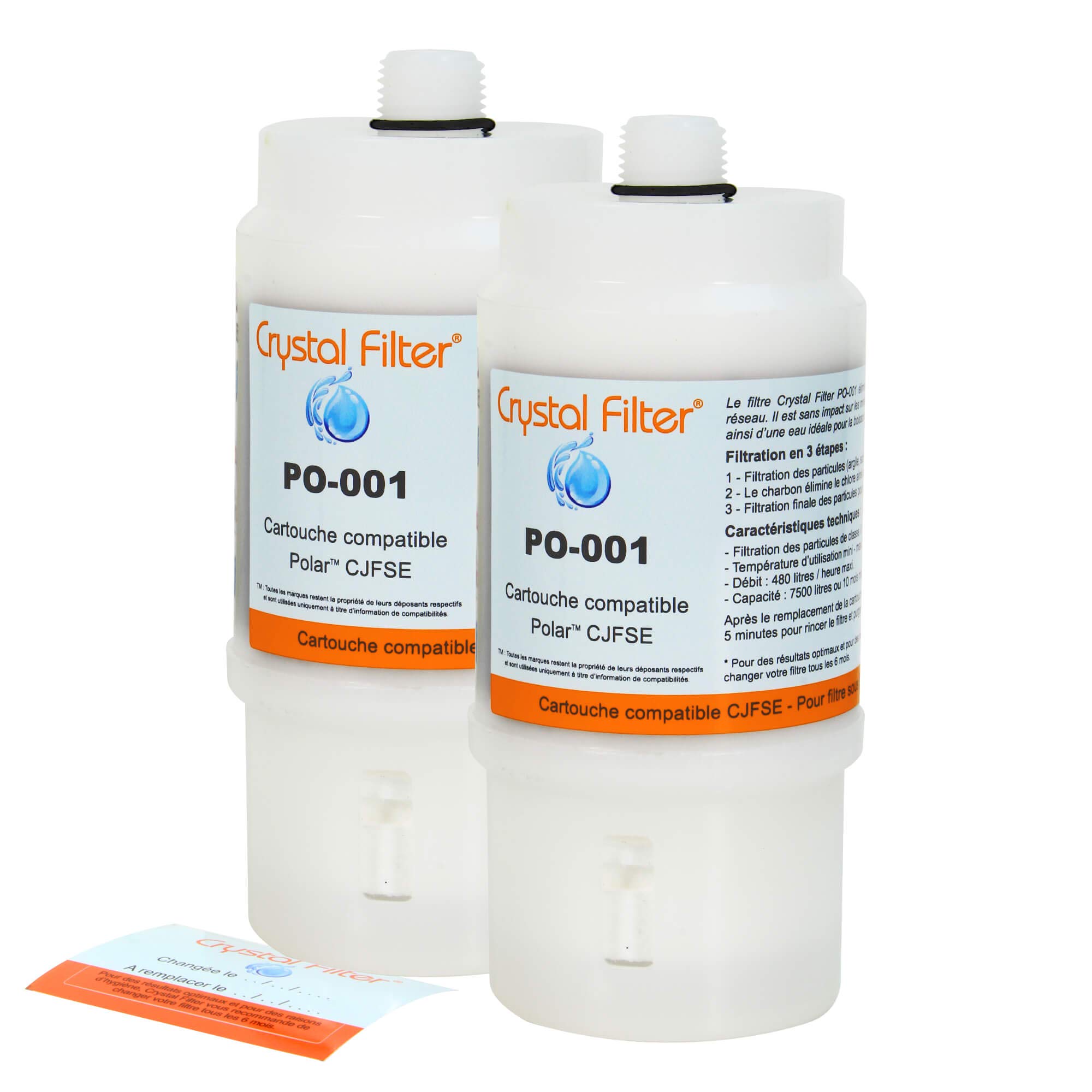 Filtre CJFSE Compatible pour Filtre sous évier Polar™ FSE / FSE2 PO-001 (Lot de 2)