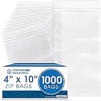Vista 10 de Spartan Industrial - 2" X 3" (1000 unidades) 2 mil, bolsas de plástico con cierre transparente reutilizables con cierre de seguridad resellable
