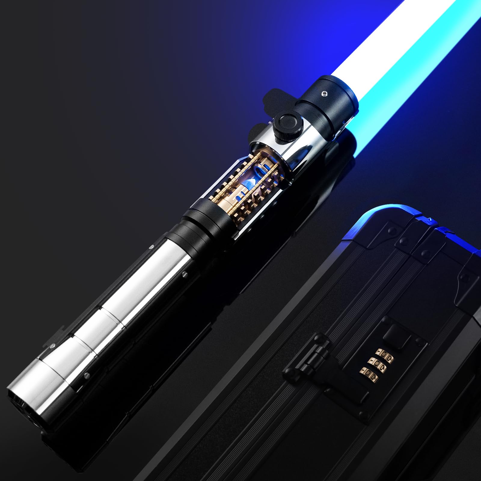 DAMIENSABER RGB3.0 Smooth Swing Light Saber, 16 Sound Fonts, Motion Control Infinite Color Changing Light Saber, Metal Aluminium Hilt Light Saber, Support Heavy Dueling Star-KilIerV1 Saber RGB-16 Sound Font