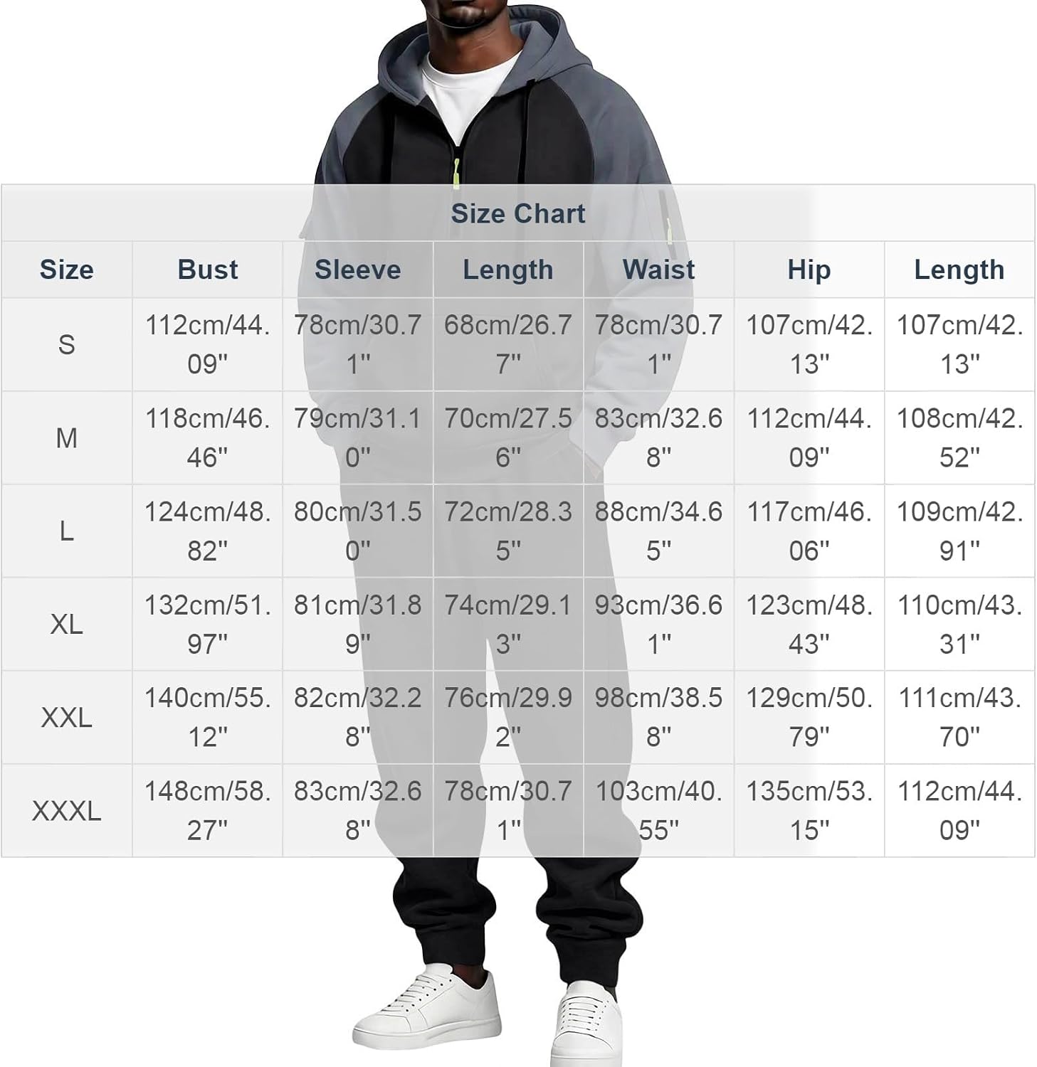 Men's Colorblock Half Zip Hoodie Set Raglan Sleeve Tracksuit