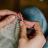 Vista 4 de SPANSEE 8 tapones de aguja de tejer, soporte de aguja de tejer, tapón de puntada, encargado de proyectos, suministros de ganchillo de punto