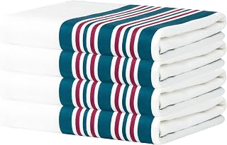 Baby Blankets for Newborn Unisex Cotton Receiving Blanket Set of 4 Toddler Blankets for Babies Swaddle Blankets (White with Stripes)