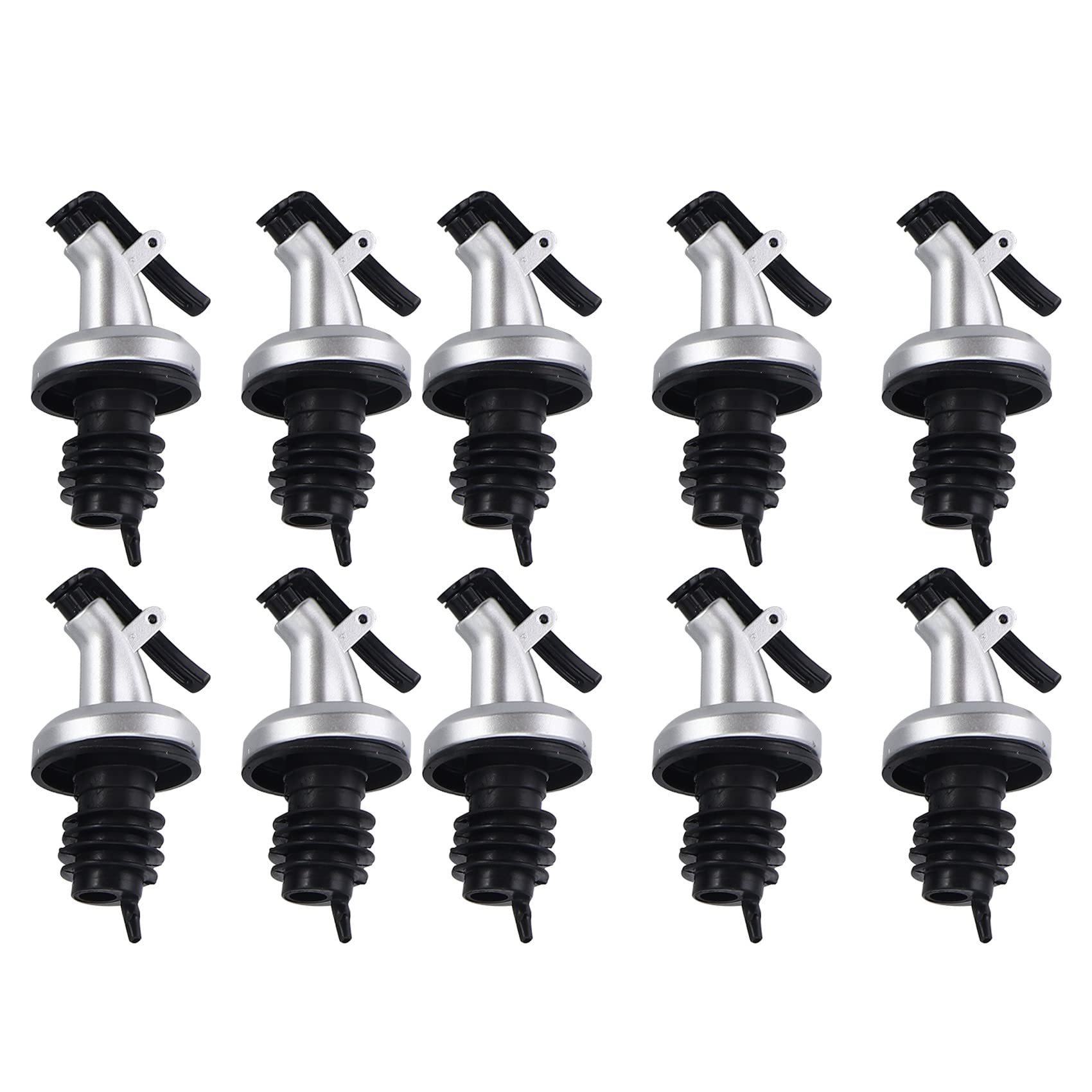 Lonrtesw Olive Oil Leakproof Spouts Wine Dispenser Pourer Kitchen Tools Bottle Sealing Nozzle for Cocktails, Parties 10 Pieces