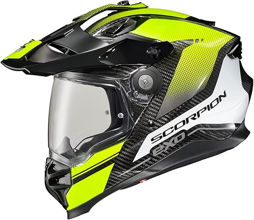 Miniatura 2 de ScorpionEXO XT9000 Casco de motocicleta de aventura de fibra de carbono de cara completa con Pinlock Ready Shield Bluetooth bolsillos para altavoces