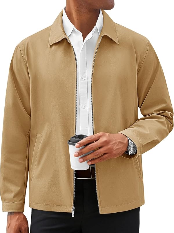 Runcati Mens Lightweight Jackets Casual Full Zip Windbreaker Golf Jacket by Runcati - Used condition - US$34.62