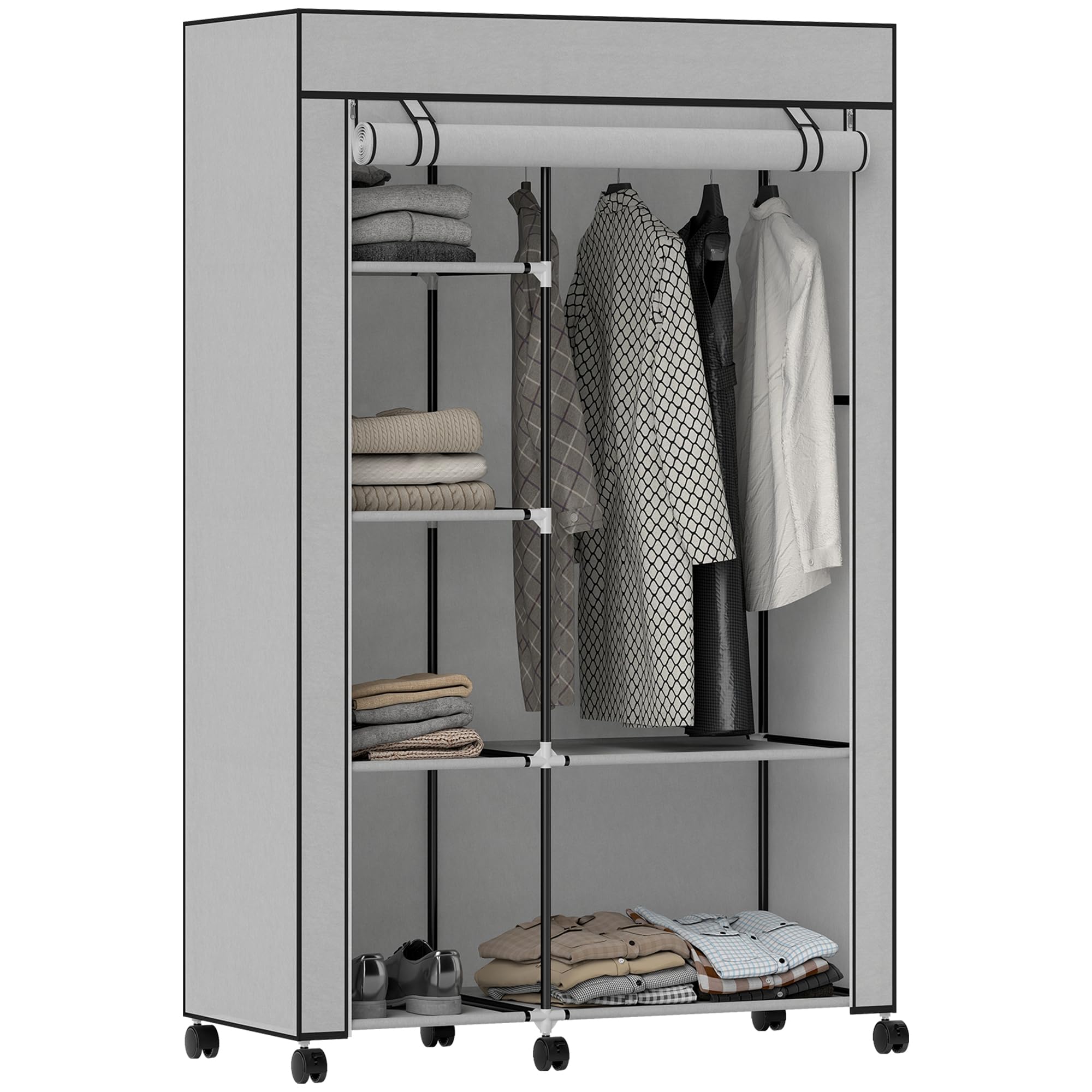 homcom armoire penderie en tissu