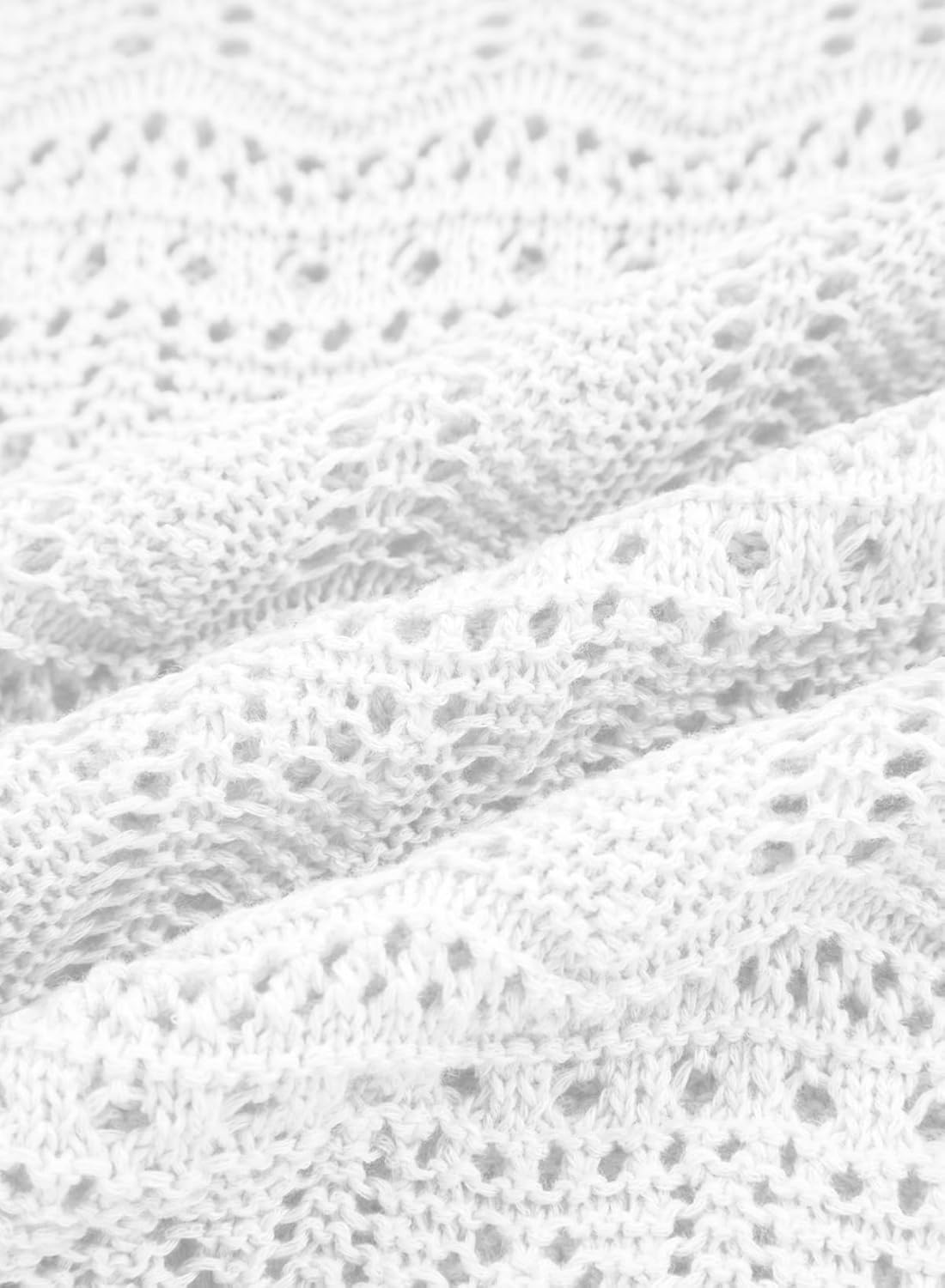 SHEWIN Womens Spring Tops Crochet 3/4 Length Sleeve Pullover Sweater Oversized Summer Shirts Trendy Beach Vacation Clothes - Image 8