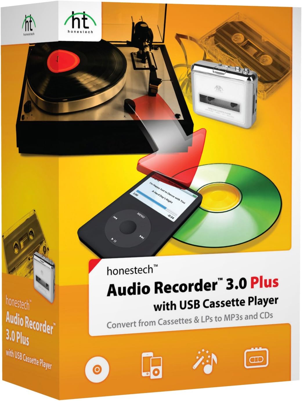 Honest Technology Audio Recorder 3.0 Plus with Cassette Player