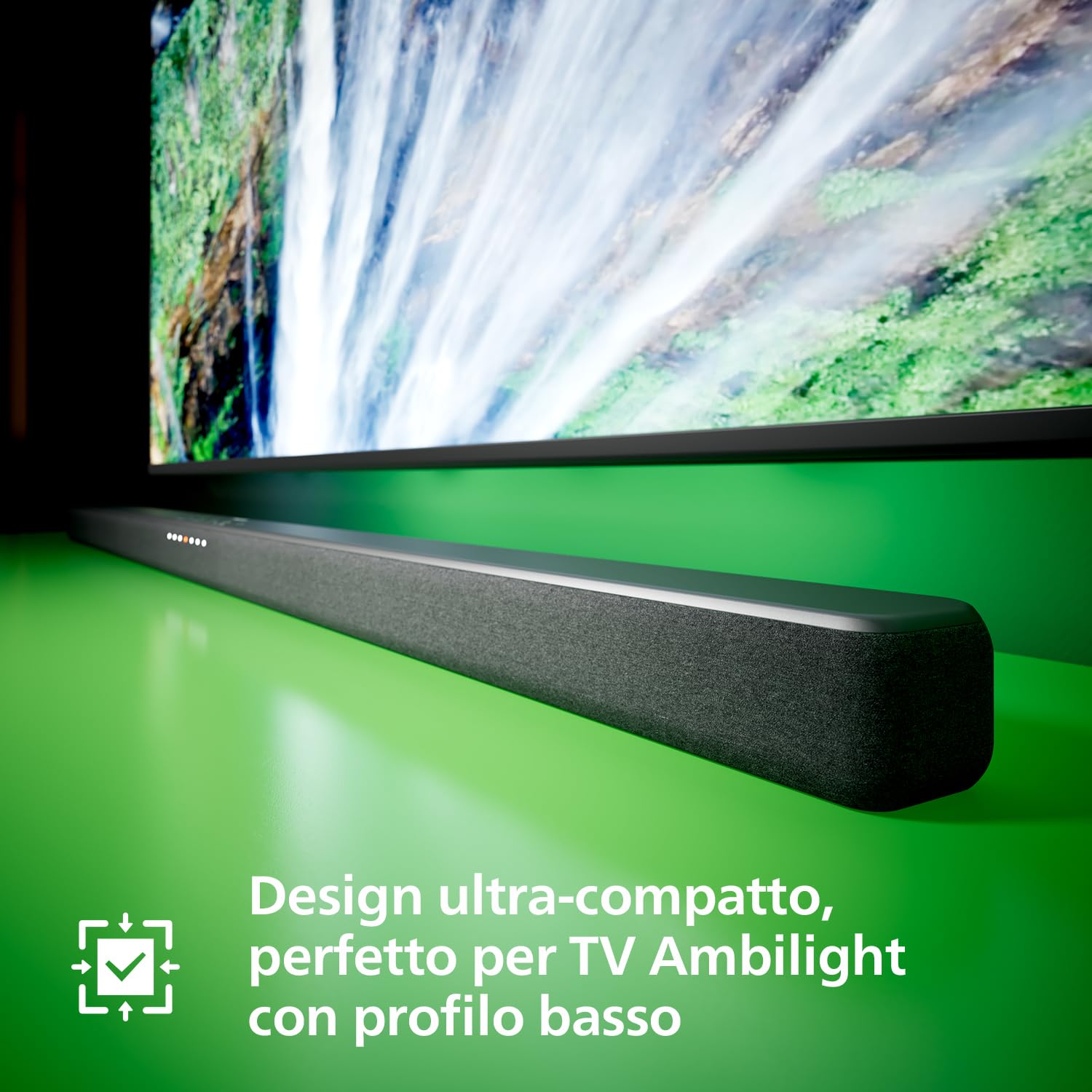 Philips TAB6309 Soundbar 2.1 con subwoofer wireless - 2.1 canali 320W, DTS Virtual X, Bluetooth 5.4, HDMI ARC, Connessione ottica e connettività USB - Grigio Scuro