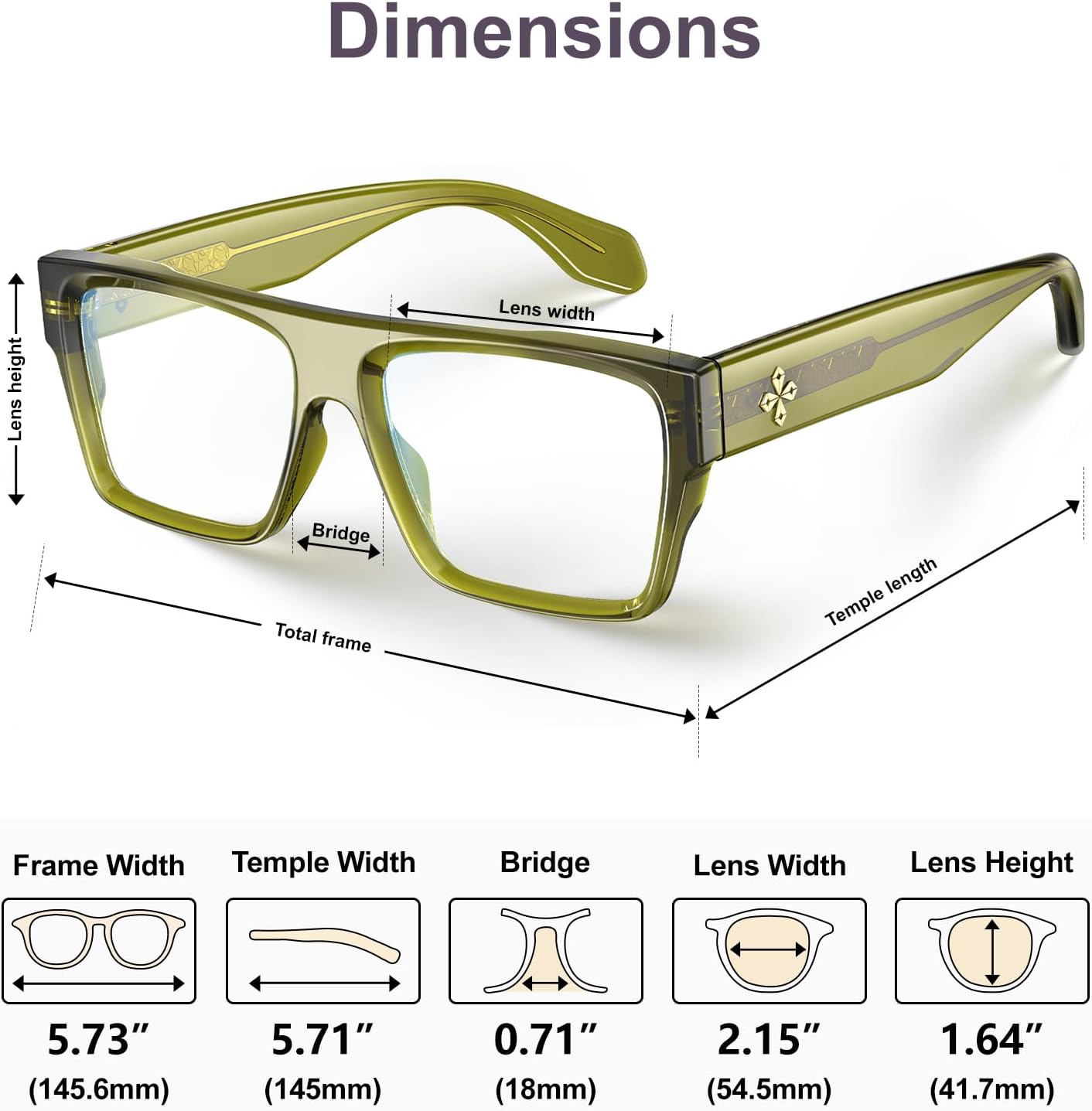 VISOONE Light Weight TR90 Blue Light Blocking Glasses Frame with Anti Glare Eye Protection for Women and Men ALBA - Image 5