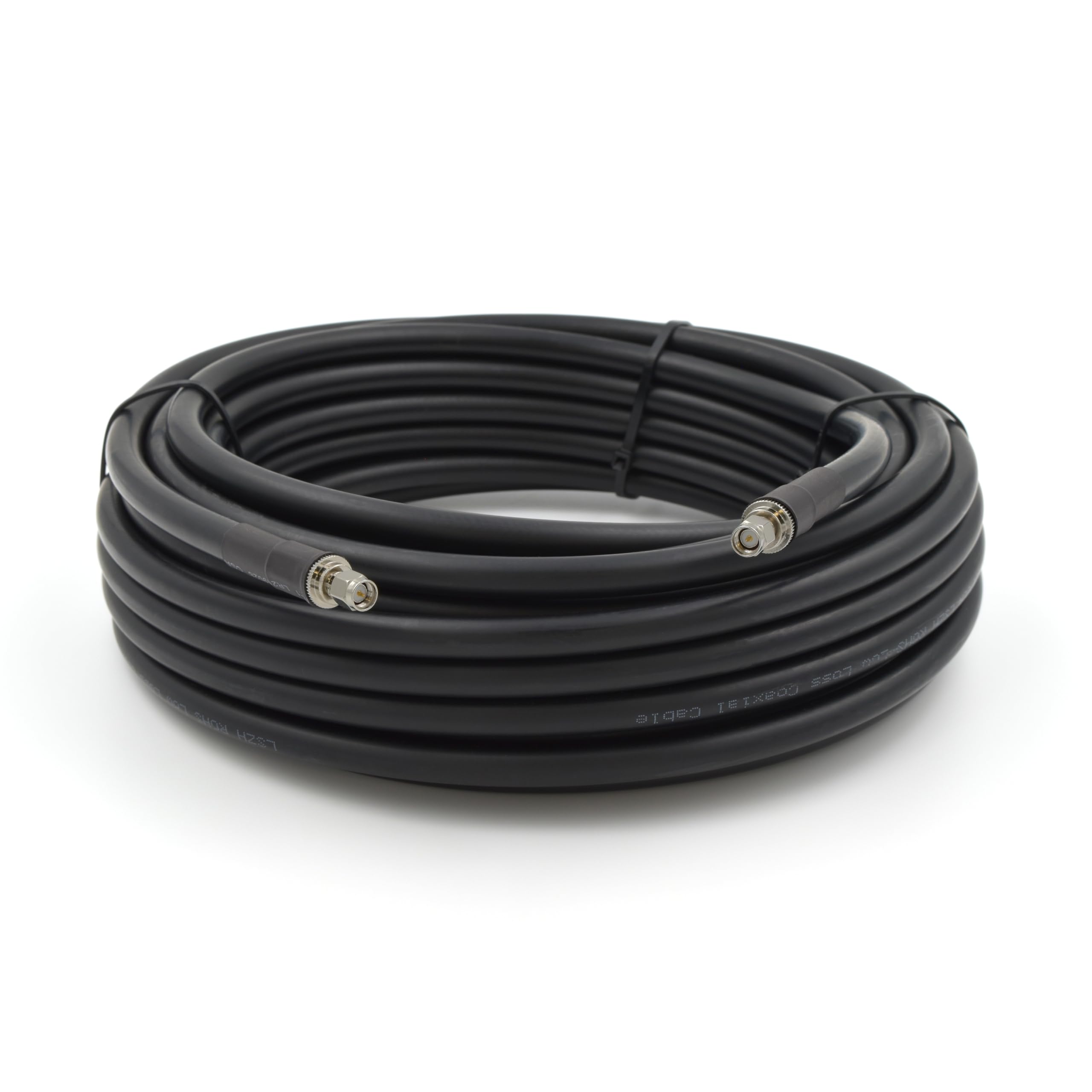 SMA mâle à SMA mâle 30m Cable coaxial 50ohm 8D-FB Ø11.1mm Câble d'extension exterieur à faible perte rallonge etanche pour Routeur WIFI Radio Antenne LTE GSM Amplificateur 4G 5G LTE Hotspot