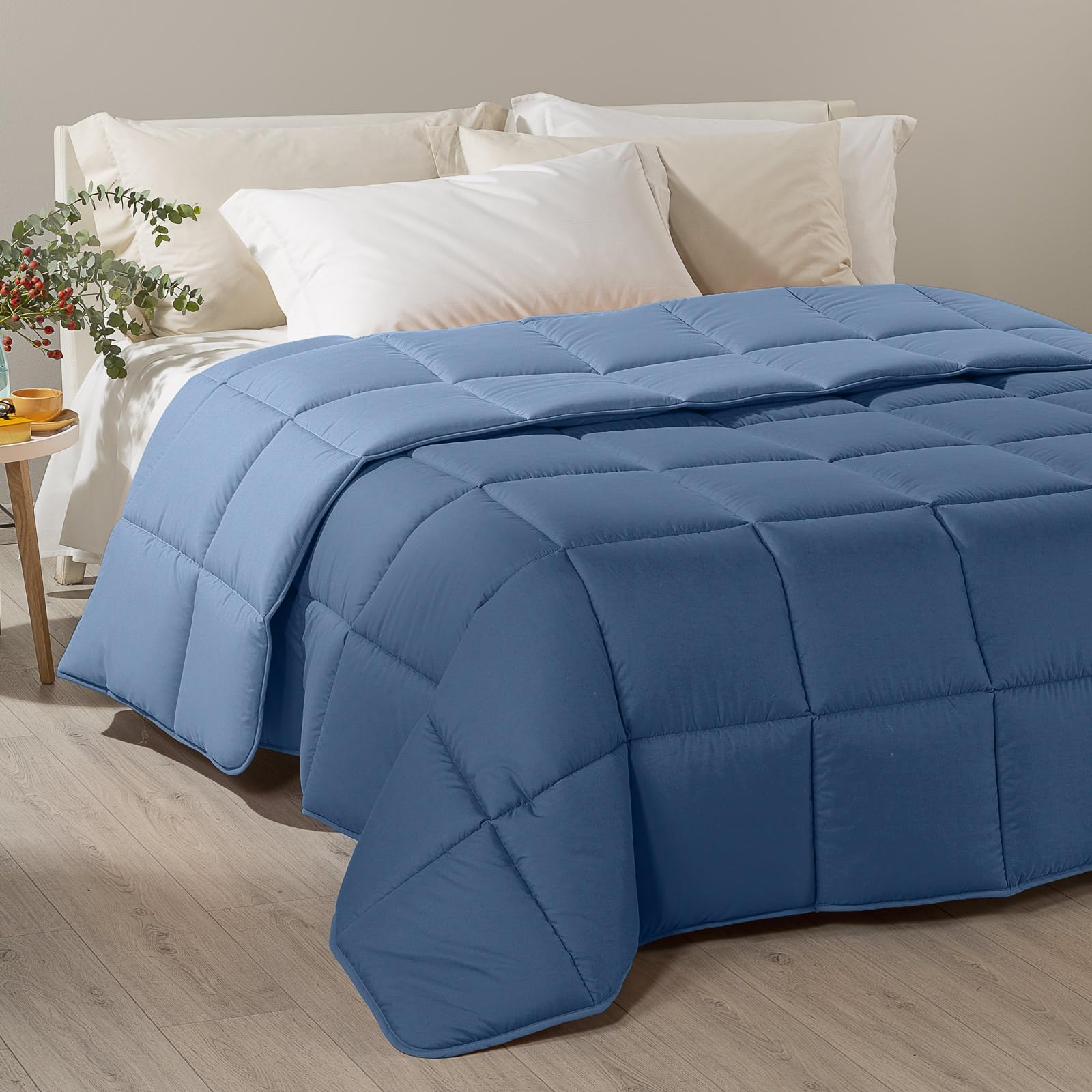 Caleffi 58029 Microfibra Modern Trapunta per Piazza e Mezza Letto, Avio (8175)