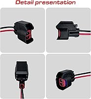 Vista 5 de Pack-1 Conector de Inyector con Cable, Conector Socket de Inyector EV6 EV14, Standard Motor Products Conector de Inyector de Combustible