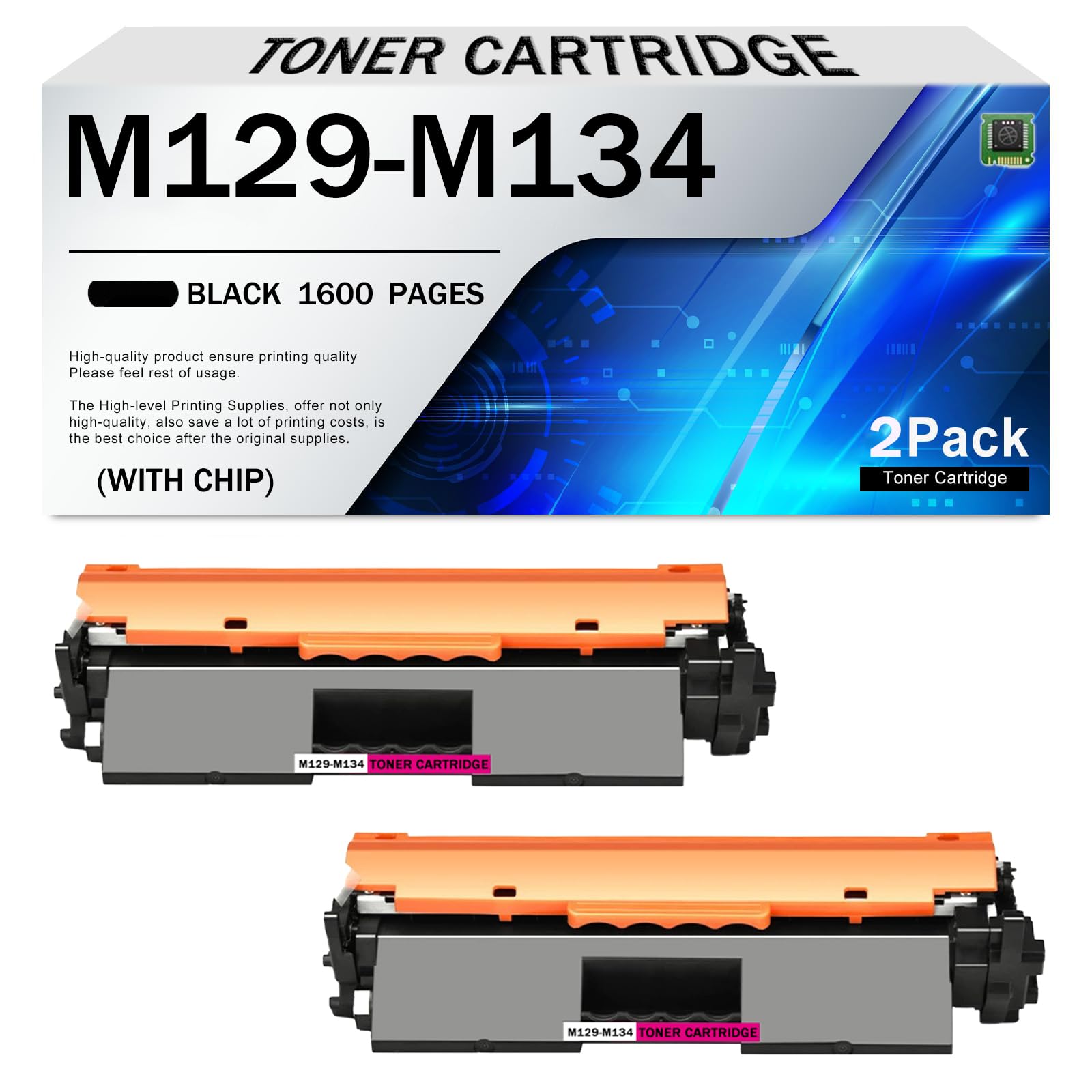 Cartucho de tóner Compatible de Alta Capacidad M129-M134 con Chip