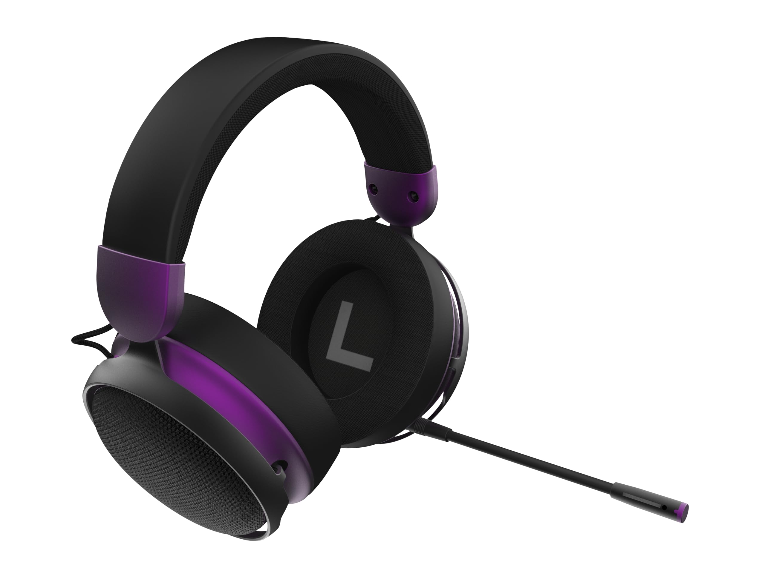 Dark Project ONE SONO - Cuffie da gioco wireless (nero/viola), cuffie over-ear, 3,5 mm, batteria 25 ore, microfono omnidirezionale staccabile, struttura in metallo (compatibili con PC, PlayStation,