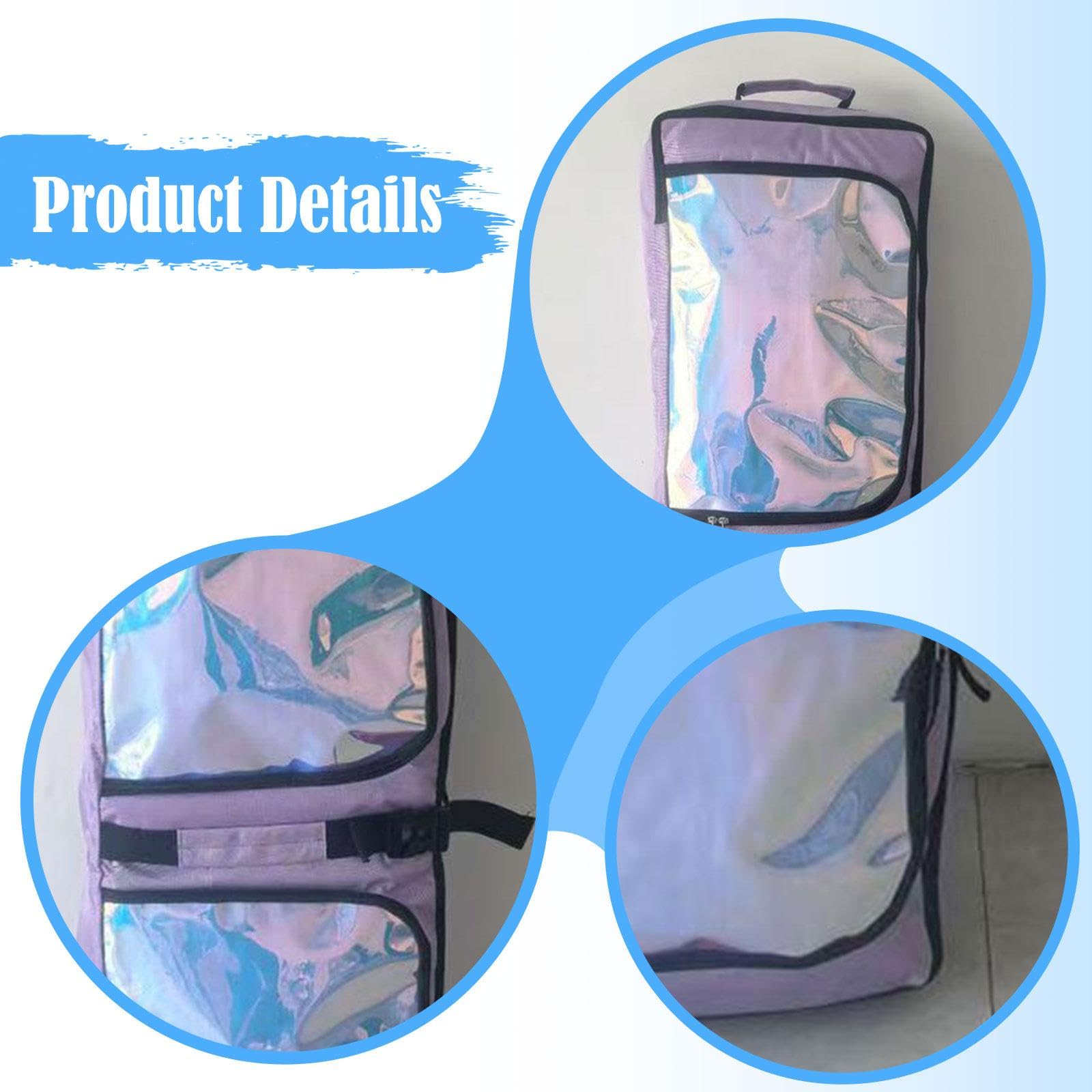Sac de Ski, Sac de Snowboard à roulettes, Portable et étanche, pour Vos équipements et Vêtements, Idéal pour Les Sports d'hiver en Plein AI, Violet