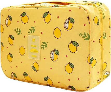 Neceser colgante de viaje, gran capacidad, para cosméticos, muestras,  artículos de tocador, medicamentos, accesorios de viaje, organizador  multifunción para mujeres y hombres amarillo YELLOW-LEMON : Amazon.es:  Equipaje