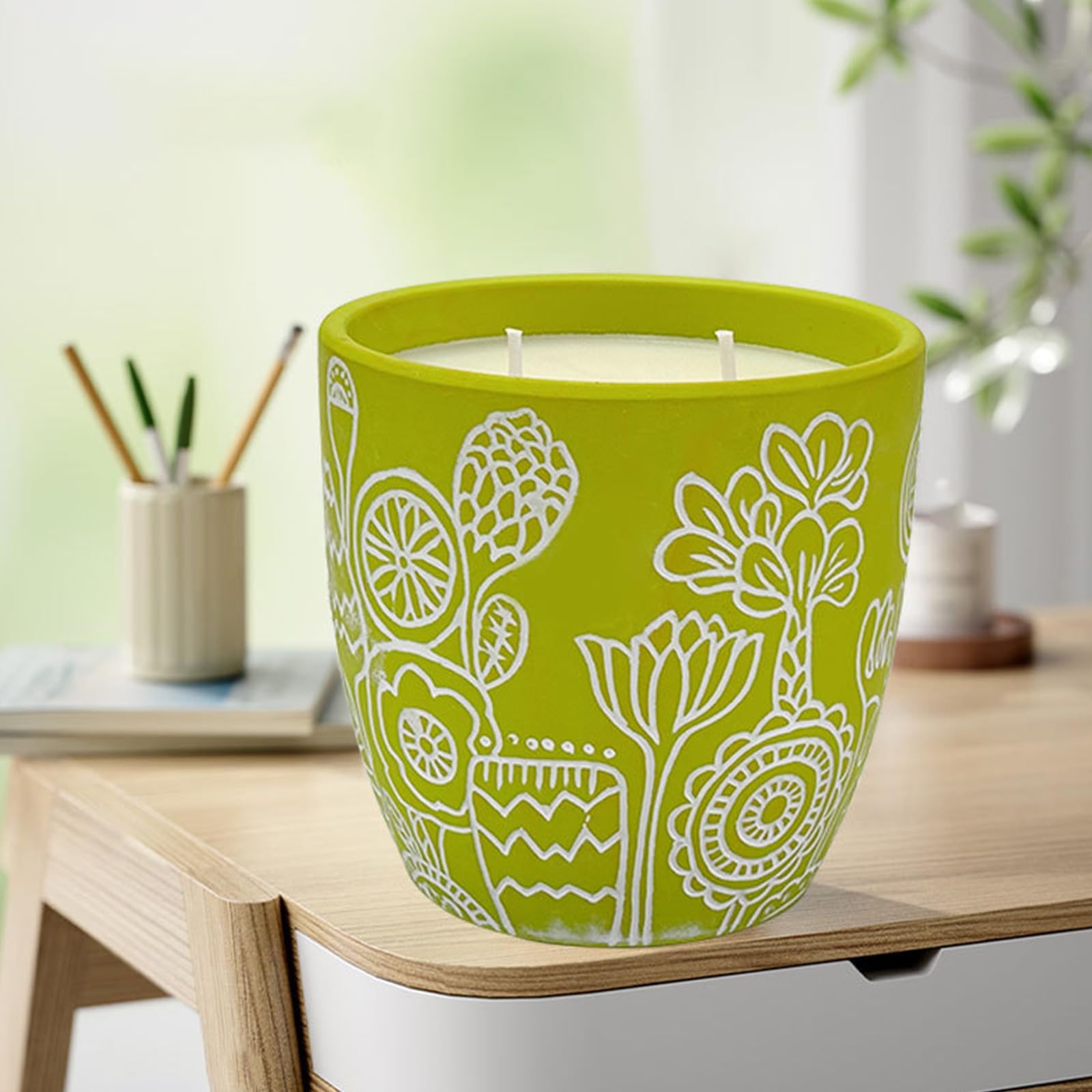 Paquete de 2 velas aromáticas grandes de mezcla de soja con fragancias naturales para la relajación y aromaterapia en la oficina en casa