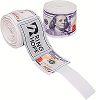 RingHope 180-Inch Money Dollar Print Boxing Hand Wraps - Breathable Wrist & Knuckle Support for MMA, Muay Thai, Kickboxing