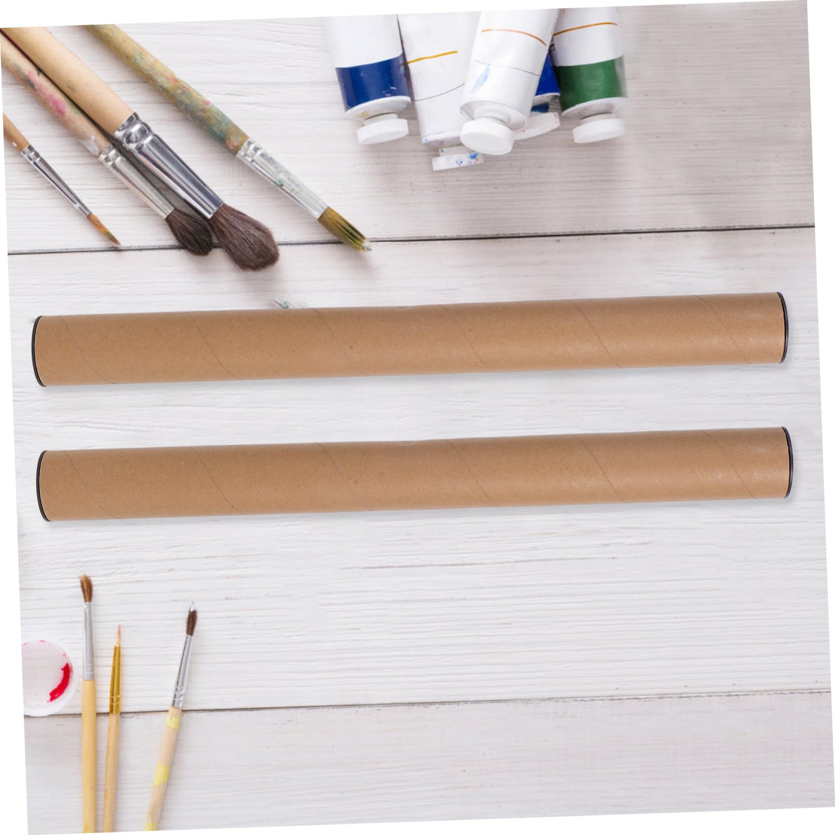 Hemobllo 10pièces Lot De Tubes Carton Kraft Pour Expédition Avec Bouchons Pour Affiches Plans Et Cartes