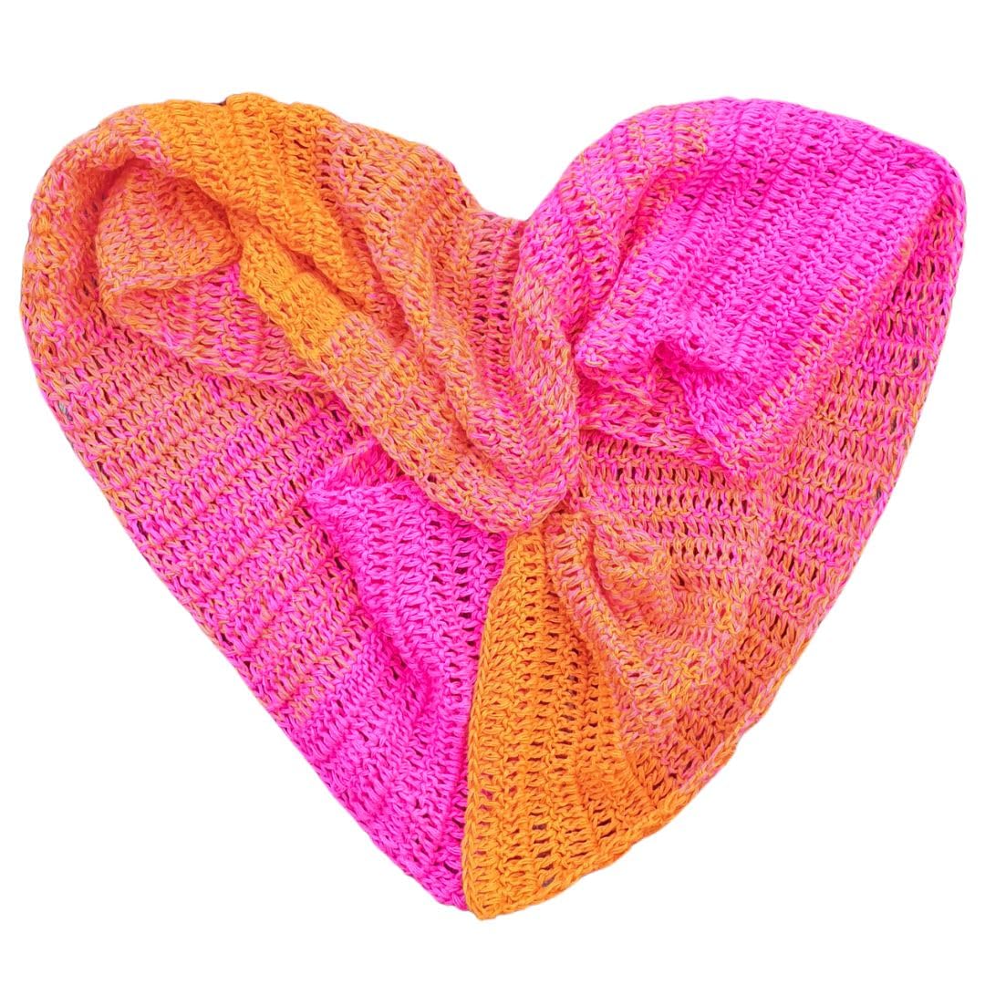 MegaBobbel*Pinke Orange*A367* (Außenfarbe: Neon Pink) Farbverlaufsgarn - Lace Garn Bobbel Wolle zum Häkeln & Stricken (4 fädig, 3750m)