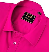 Vista 109 de Alimens & Gentle - Camisas de vestir con bolsillo y manga corta, de color liso y sin arrugas, estilo casual con botones, para hombres