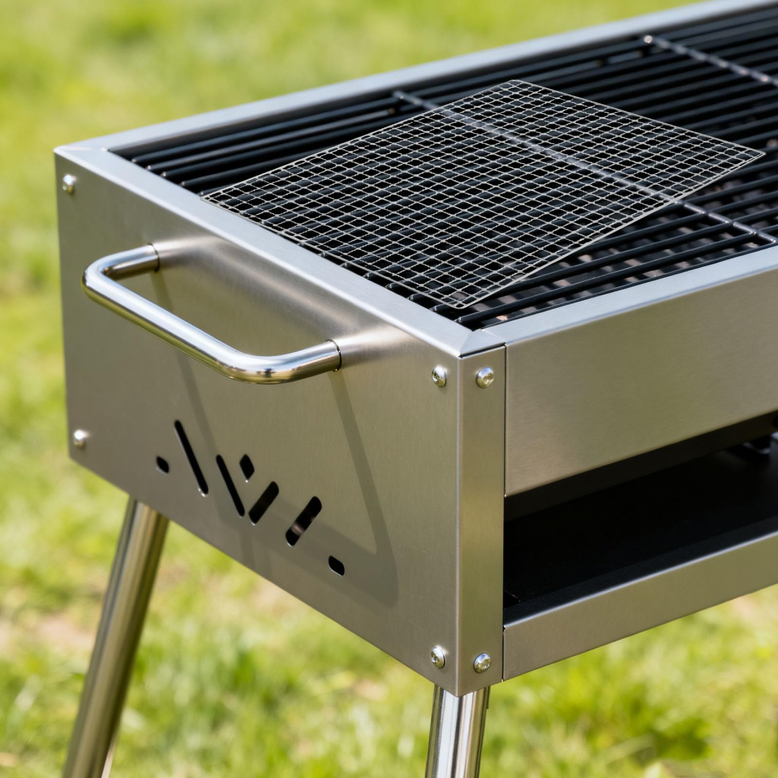 Toddmomy Rejilla de Acero Inoxidable para Barbacoa 10piezas Rectangular Distribución Uniforme de Calor y Fácil Volteo Adecuado para Fiestas al Aire Libre y Hornear