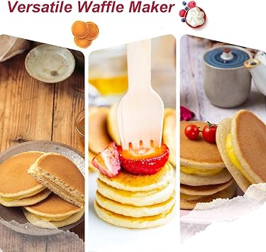 Mini Dutch Pancake Baker 25PCS Commercial Maker, 850W Electric Nonstick Dorayaki Waffle Maker Muffin Making Machine For Home Kitchen Restaurant Bakery Snack Bar