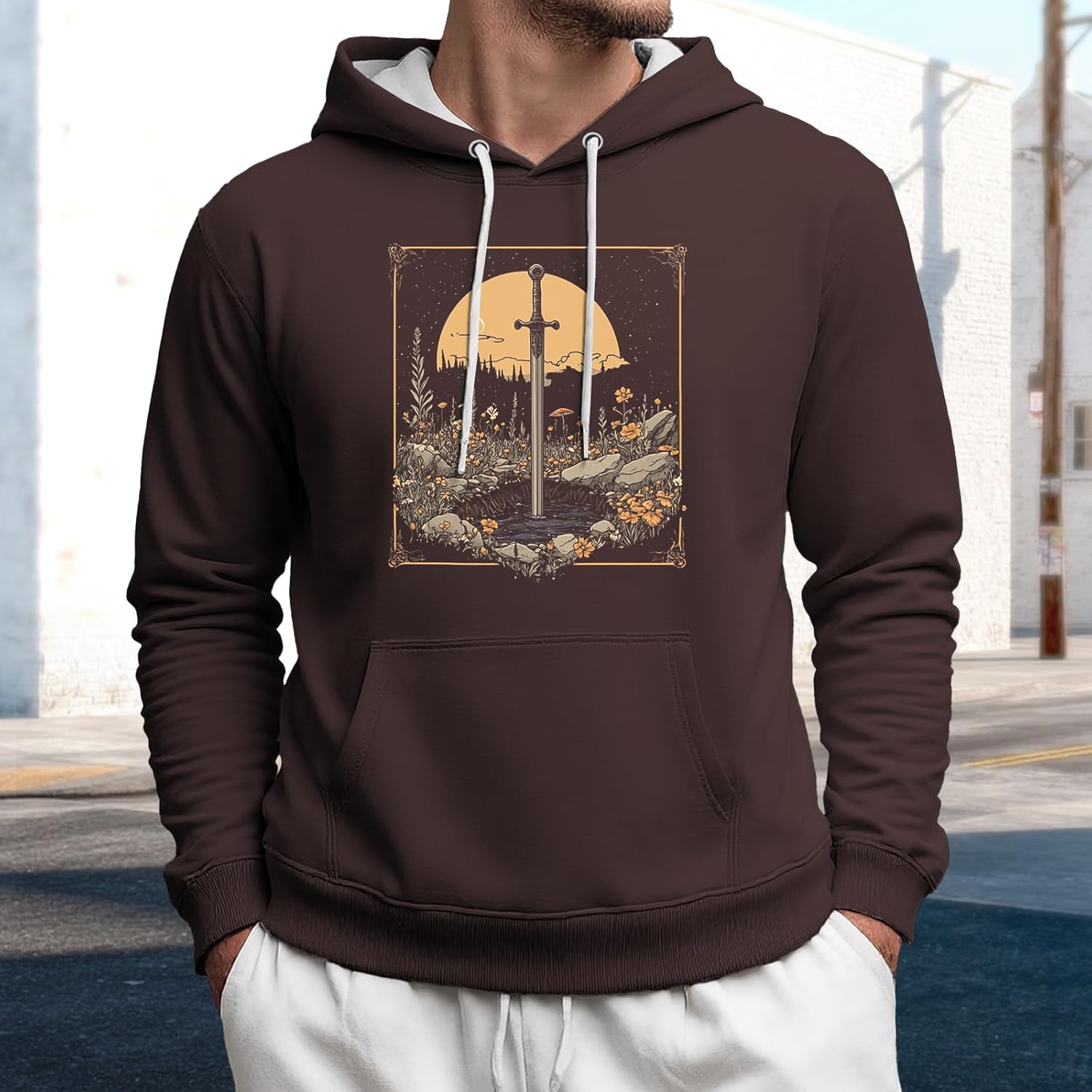 Big And Tall Hoodies For Men Comfy Sweatshirts With Pocket Rap Pullover Fashion Outfits Breathable Fall Clothes - Image 2