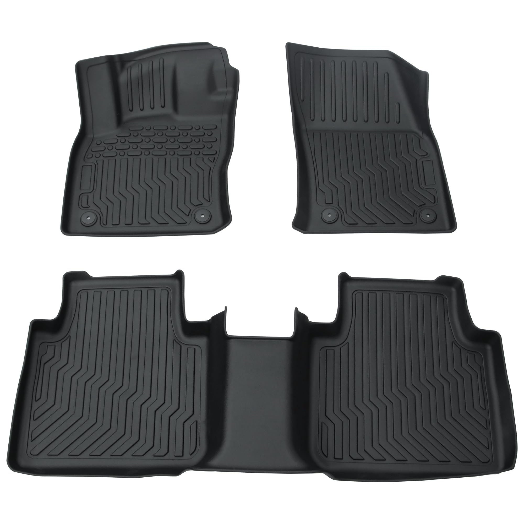 KAIRAYFloor Mats, Floor Mats 2 Row Liner Black for 2018-23 Volkswagen Tiguan