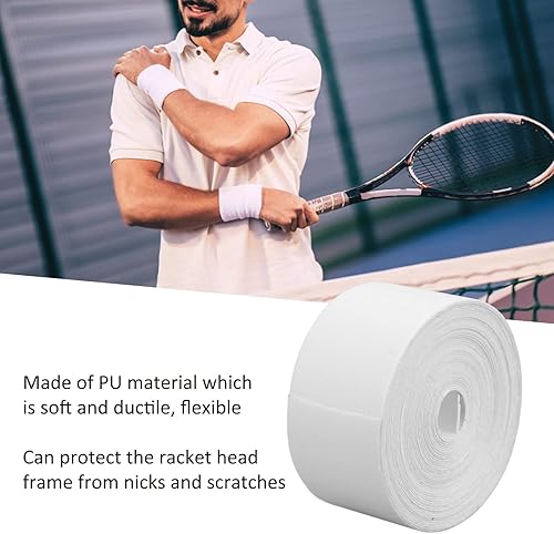 Miniatura 2 de OUKENS Cinta protectora para cabeza de raqueta de tenis de 16.4 ft, protector de raqueta de squash ampliado, cinta de protección de cabeza de