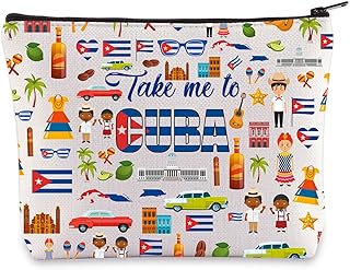 WZMPA Cuba Travel Cosmetic Bag Cuba Vacation Gift Take Me To Cuba Makeup Zipper Pouch Bag Cuba Souvenir Merch (To Cuba)