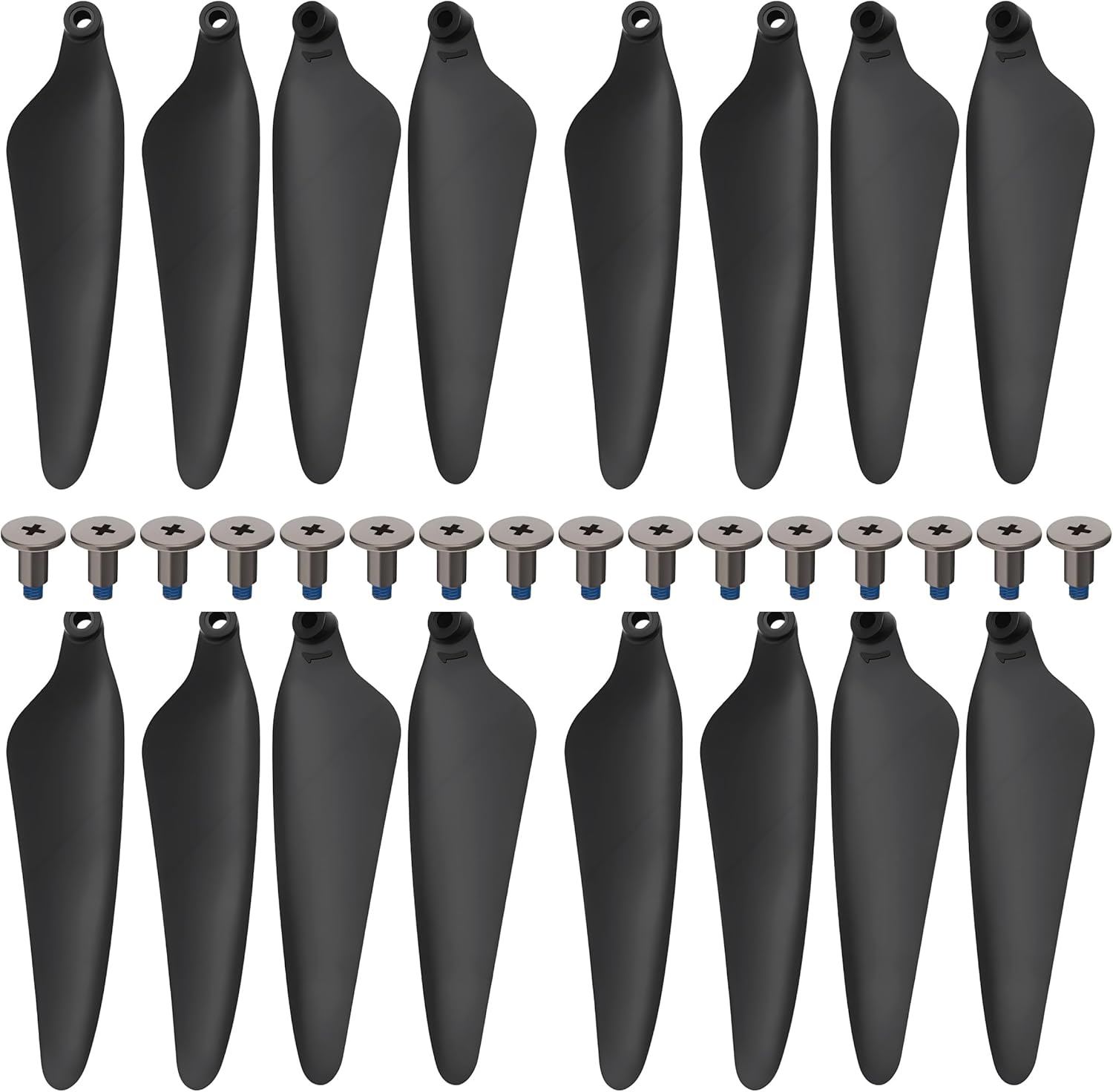 16PCS Foldable Replacement Propellers with Screws, Compatible with HS360S Drone, Lightweight Spare Blades Kit.
