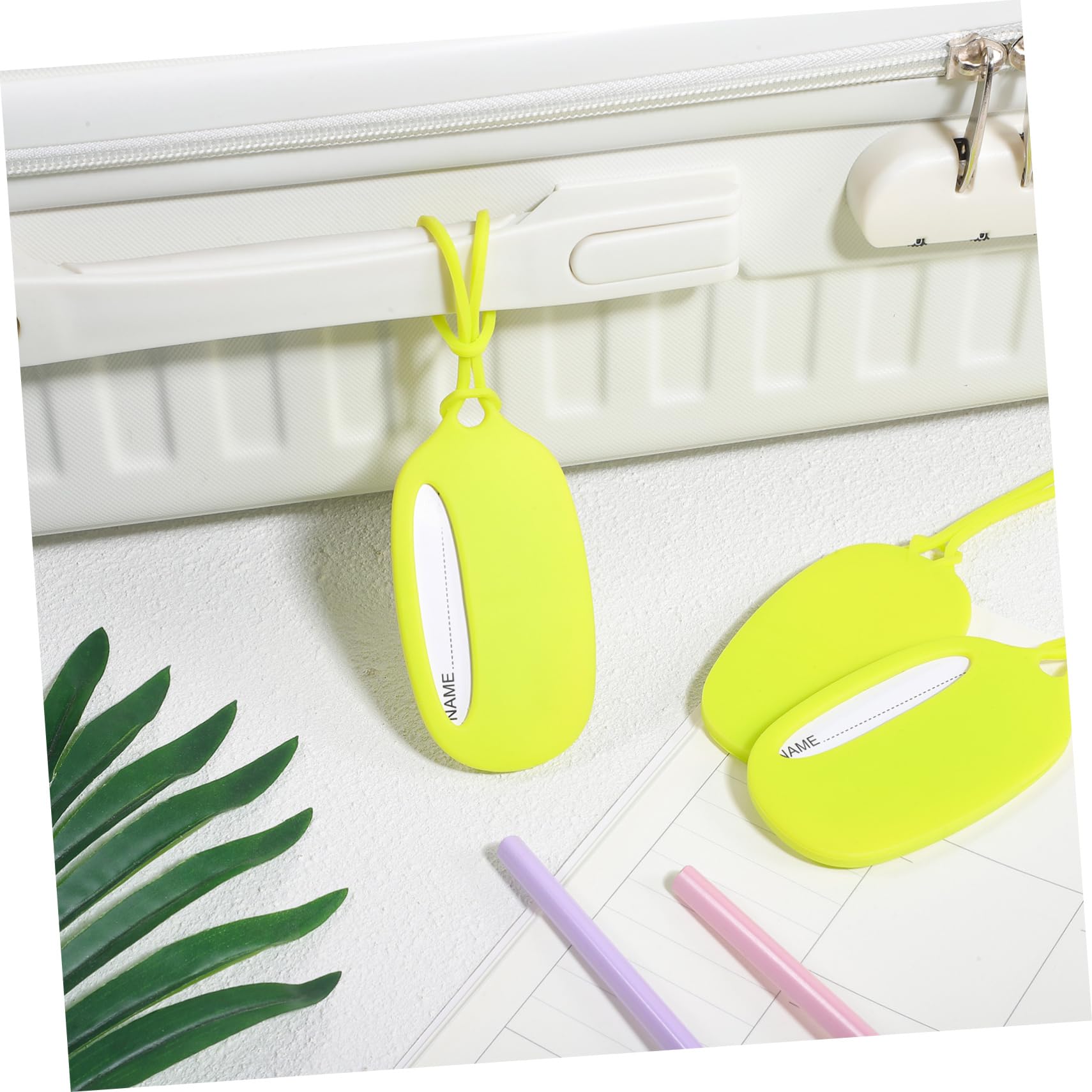 CALLARON 15pezzi Etichette Per Bagaglio Silicone Targhette Identificative Per Valigie e Passeggini Facili Da Usare Colori Vivaci Per Viaggi e Identificazione Rapida