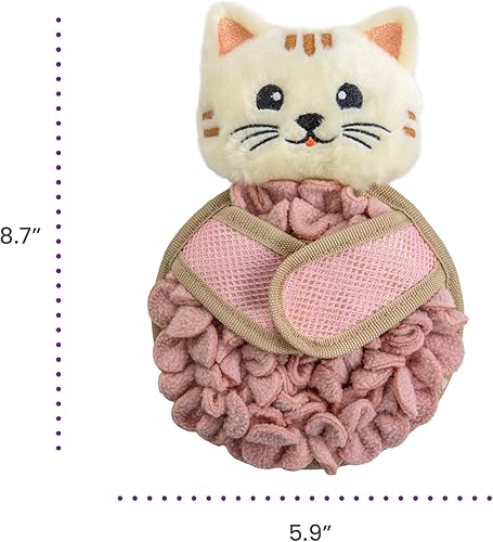 Miniatura 6 de Catstages Alfombrilla de olfateo para gatos, juguete interactivo de forraje con golosinas ocultas, base antideslizante y estimulación de caza para