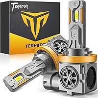 Termitor H11/H9 LED Bulbs 50,000LM 10X Brighter 6500K Cool White Mini 1:1 Plug & Play Fog Lights Pack of 2