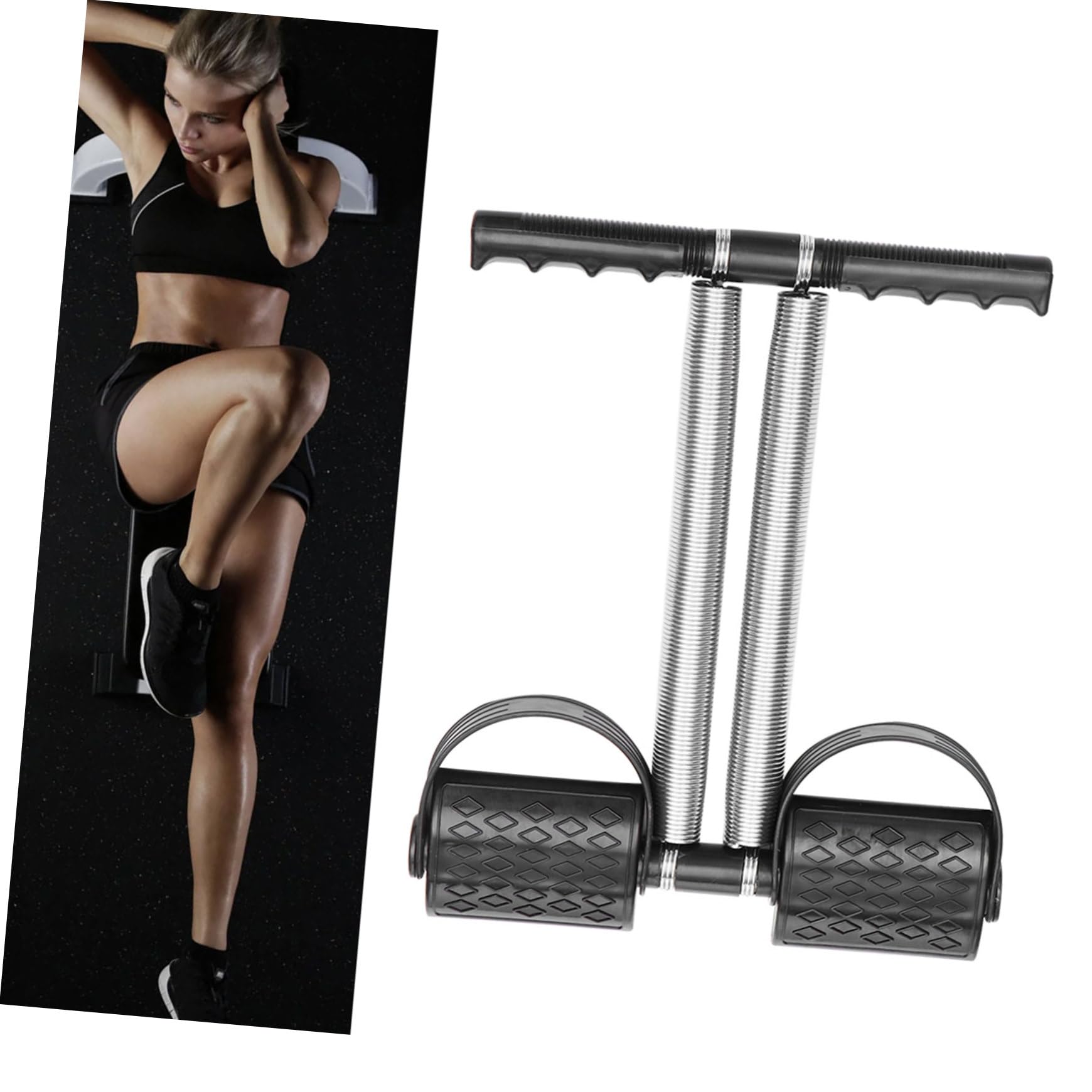 Toyvian Pedal Fitness Leg Puller con Doppi Attrezzo Portatile per Allenamento Casa per e Donne