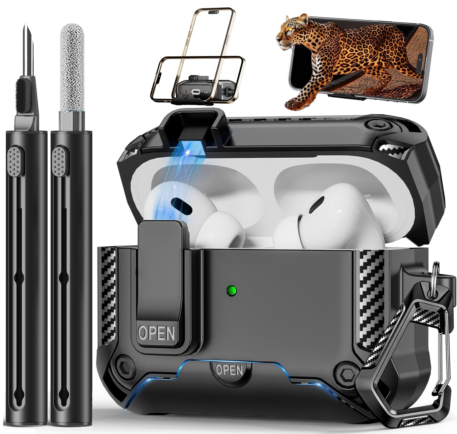 スマホアクセサリー Air pods pro Amazon.com: Polislime for AirPods Pro 2 Generation Case with Phone