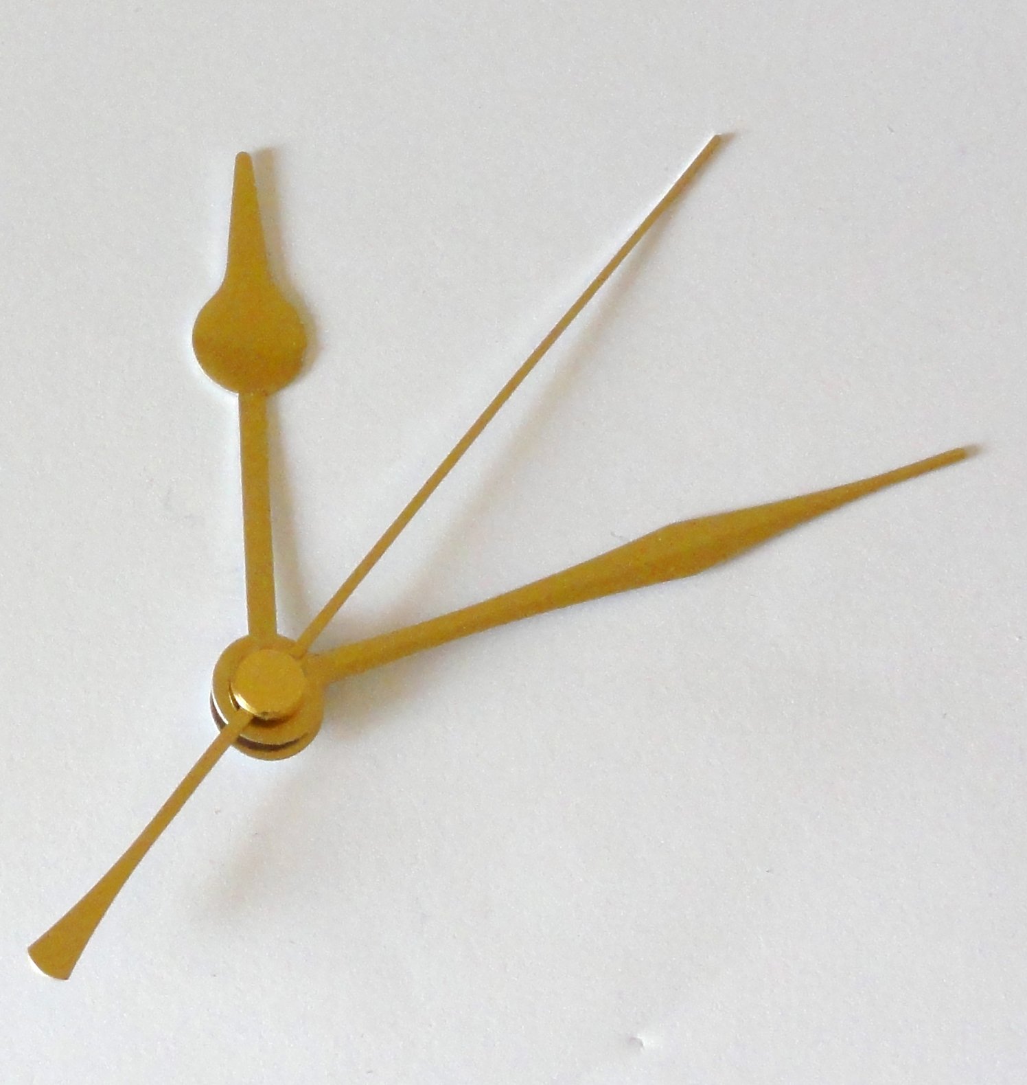 All Sizes of Clock Hands in Black or Gold (Gold, 73mm (from centre spindle to tip of minute hand))