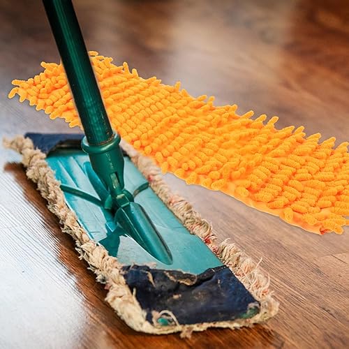 Miniatura 9 de FOMIYES 2 paños de repuesto para cabezal de trapeador, almohadillas de repuesto suaves con absorción de agua, almohadillas reutilizables para