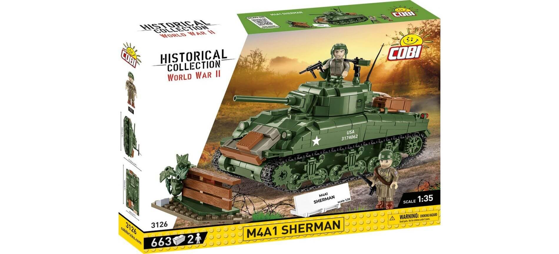 663 PCS HC WWII /3126/ M4A1 SHERMAN