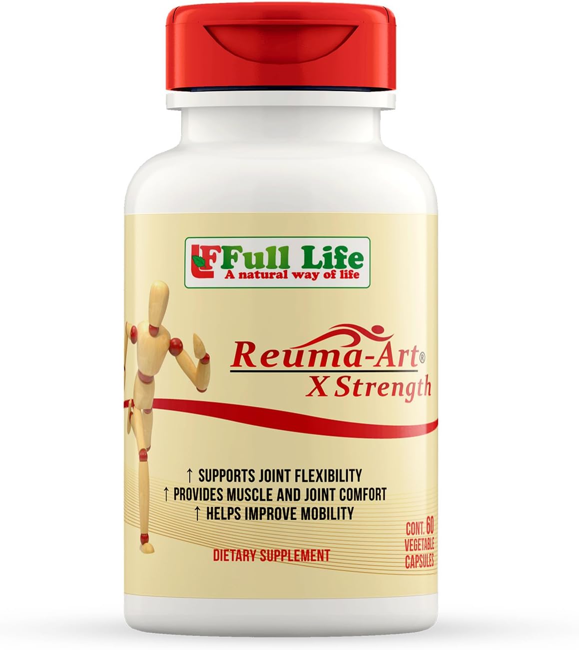 Full Life Reuma-Art X-Strength - Support Joint Mobility & Flexibility - 60 Vegetable Capsules