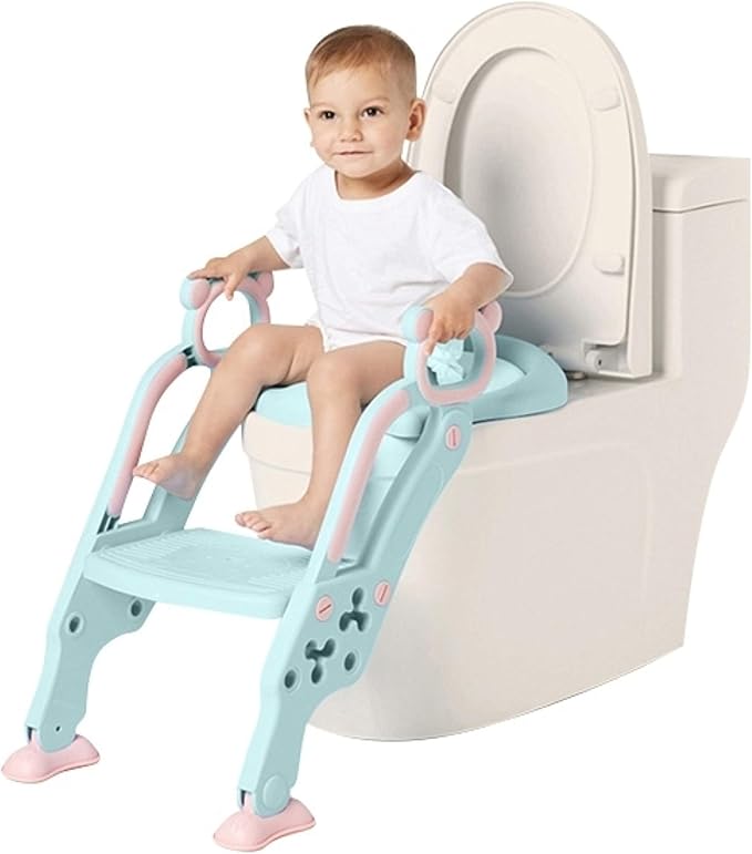 title=ElfToilette Riduttore Wc per Bambini-Vasino per Bambini con Scalette-Pieghevole