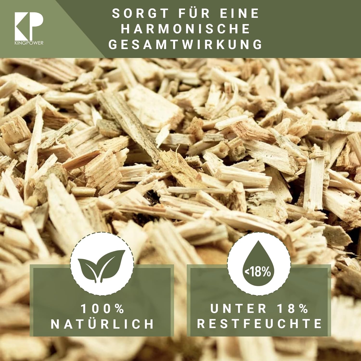 kingpower Hackschnitzel für Ofen Rindenmulch für Garten Hochbeet Holz Pflanzen Einstreu Holzhackschnitzel Grob Holzschnitzel Streu Beet Abdeckung Deko Abdeckung 100-500 L
