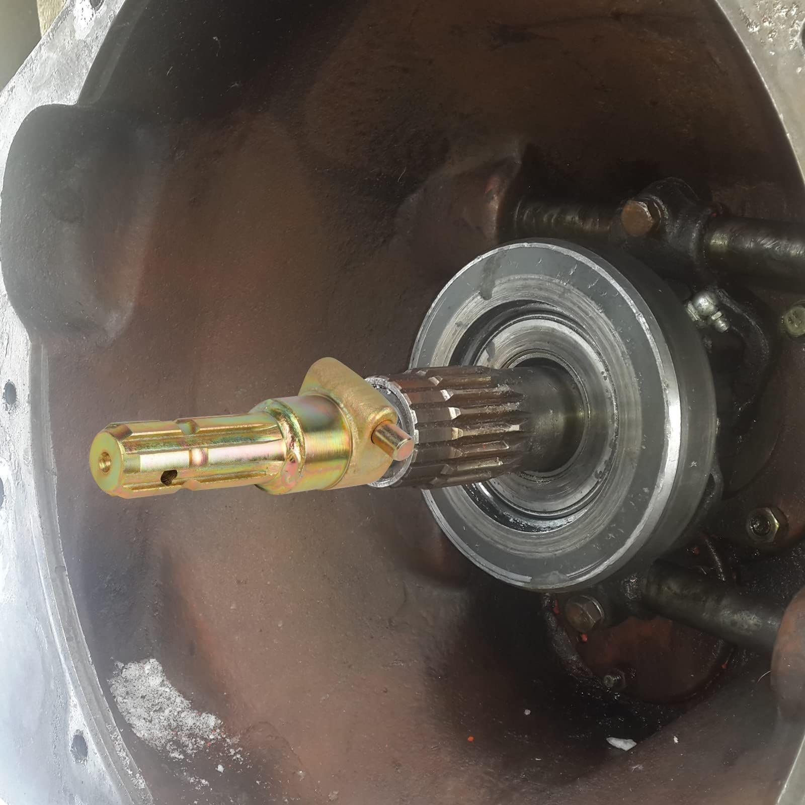 Adaptador extensor de toma de fuerza de 1-3/8 pulgadas, 6 ranuras hembra macho para tractor, extender acortar 70HP PTO adaptador extensor